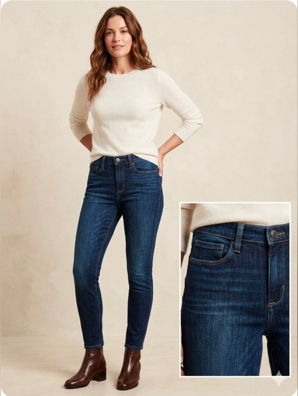 Banana Republic High-Rise Skinny Jeans Dark Wash Size 27